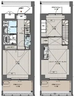 ルーチェヴィラ菊川【6階】の間取り