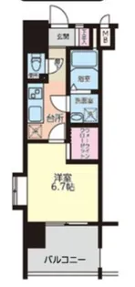 Rupieレジデンス赤坂南【7階】の間取り