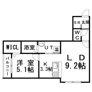 フレバンス【1階】の間取り