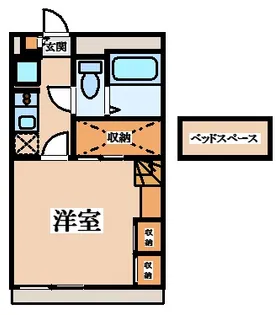レオパレスミズキ【1階】の間取り