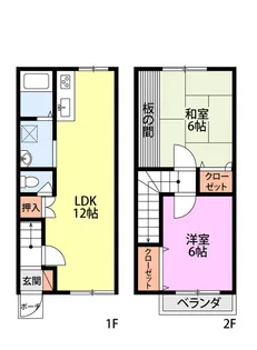 シャルム堤II B【1階】の間取り