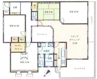 ぱすとらーれ目黒【3階】の間取り