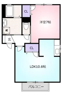 ヴィラ・フローラルA【1階】の間取り