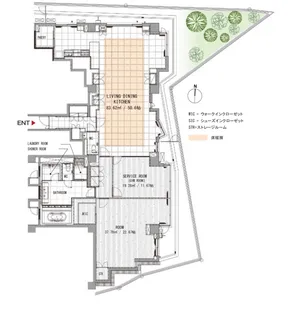 プレステージレジデンス白金長者丸【1階】の間取り