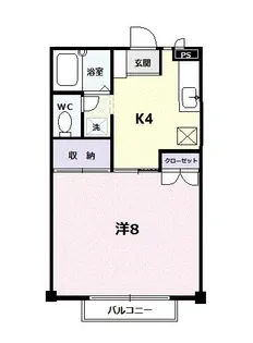 レーベンハイツB【2階】の間取り