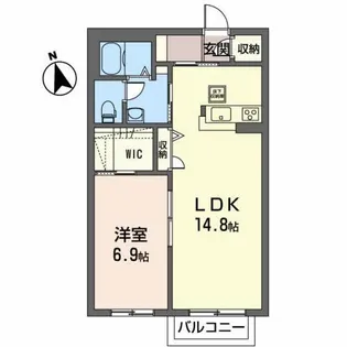 プレジール壱番館【1階】の間取り