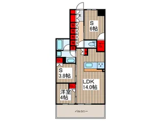 オーベル大宮プレイス【3階】の間取り