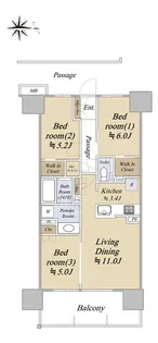 メイツ深川住吉【9階】の間取り