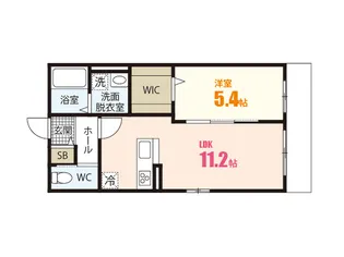 プライムリュクスフラット【2階】の間取り