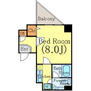 K・HIROO【8階】の間取り