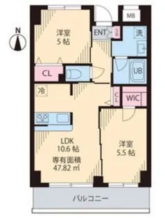 COURT TAKETOKUII【6階】の間取り