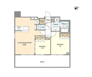 ヴィラクレール浅草【9階】の間取り