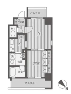 パークフラッツ渋谷代官山【8階】の間取り