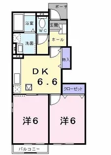 エスポワール武蔵ヶ丘北【1階】の間取り