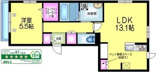 パークメゾンカメイド【1階】の間取り