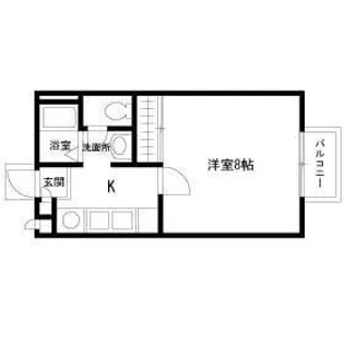 ガーデンコート日吉ウエスト【1階】の間取り