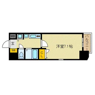 プレサンス梅田EAST【8階】の間取り