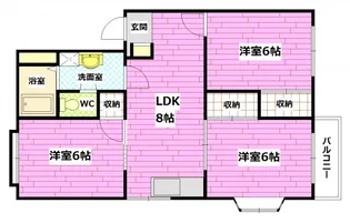 エルディム佃A【2階】の間取り