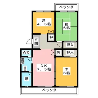 パステルハイツ【4階】の間取り