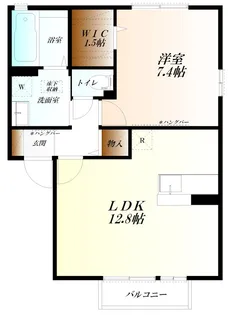 フェイム・ドゥ・フラッツA棟 防犯カメラ【2階】の間取り
