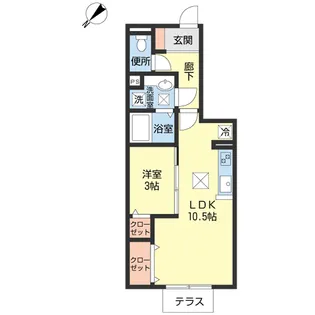 フィオーレ湘南【3階】の間取り