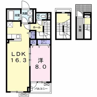 ピラーズ石田【3階】の間取り