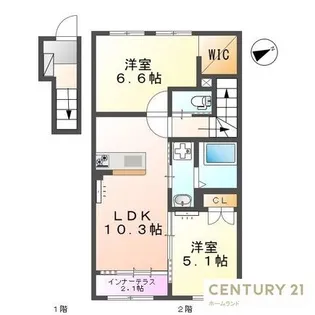 メープルガーデンi【2階】の間取り