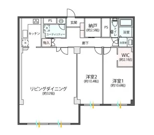 小田急麹町マンション【7階】の間取り