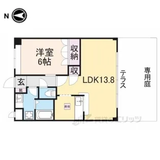 グランディール四条A【1階】の間取り