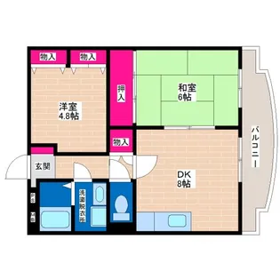 メルベーユ・シャンブル【1階】の間取り