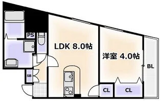 ブリリアントコートLUXE【7階】の間取り