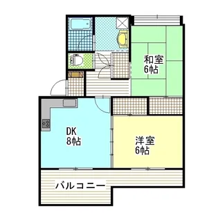 中菅谷ハイツ【2階】の間取り
