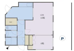 サンライズ大原【1階】の間取り
