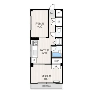 フォーラム子母口【3階】の間取り