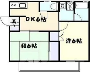 リバティハイツA【1階】の間取り