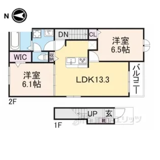ベル・エクラ2【2階】の間取り