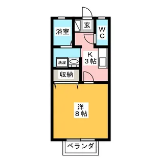 メゾンパークス【2階】の間取り