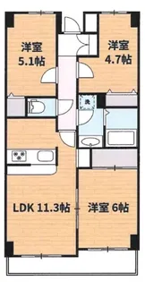 グローバル五香【2階】の間取り