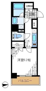 ナビウスプレリア東日本橋【6階】の間取り