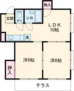 ユニバーサルマンションI【1階】の間取り