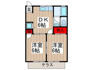 サンハイム北本【1階】の間取り