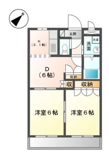 ルナ・グレイス【2階】の間取り