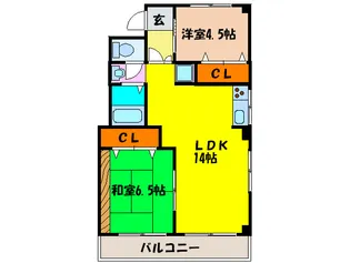 ハイツ百楽荘の間取り