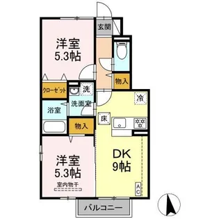 ヴァルム A【1階】の間取り