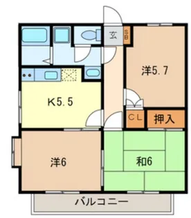 グランデュール新田【2階】の間取り