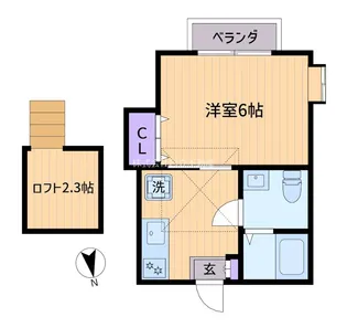 エトゥープ南台【2階】の間取り
