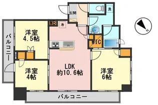 クレア新小岩デジーノ【5階】の間取り