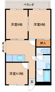 文化マンション【1階】の間取り