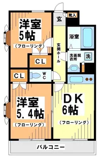 パインコート赤堤 当社管理物件【1階】の間取り