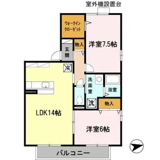 セジュールMARUTO【2階】の間取り